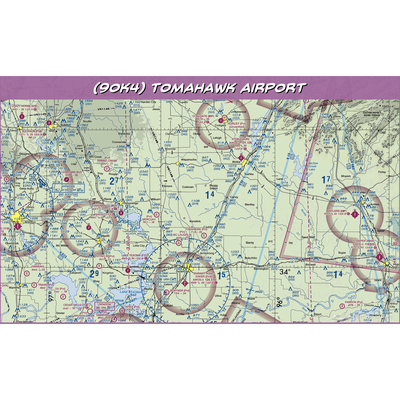 Tomahawk Airport (9OK4) VFR Sectional Water Bottle