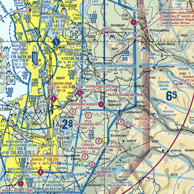 Lake Sawyer Double EE Seaplane Base (WA41) VFR Sectional  Gaming Mouse Pad