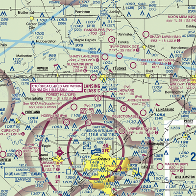 Howard Airfield (25MI) VFR Sectional  Gaming Mouse Pad