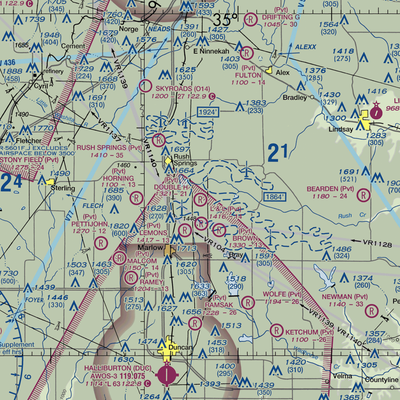 Double H Ranch Airport (OK40) VFR Sectional  Gaming Mouse Pad