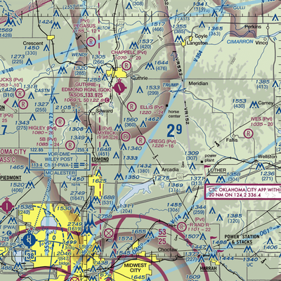 Gregg Airport (7OK1) VFR Sectional  Gaming Mouse Pad