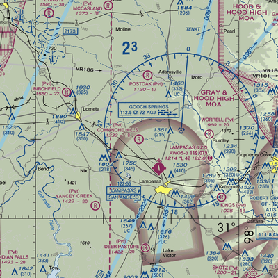 Comanche Hills Ranch Airport (71XS) VFR Sectional  Gaming Mouse Pad