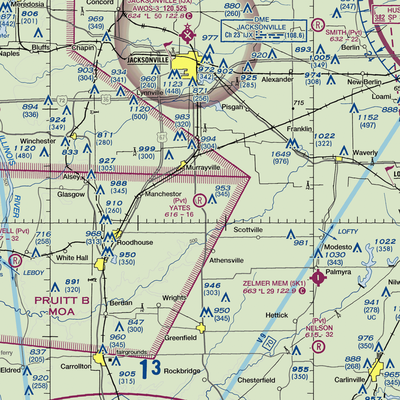 Yates RLA Airport (IL29) VFR Sectional  Gaming Mouse Pad