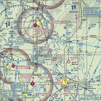 Koafm Airport (45KS) VFR Sectional  Gaming Mouse Pad