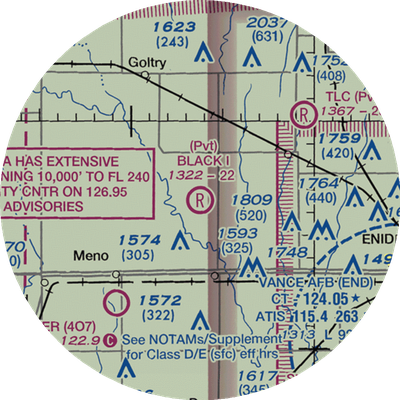 Black I Ranch Airport (8OK4) VFR Sectional Sticker (20 mile)