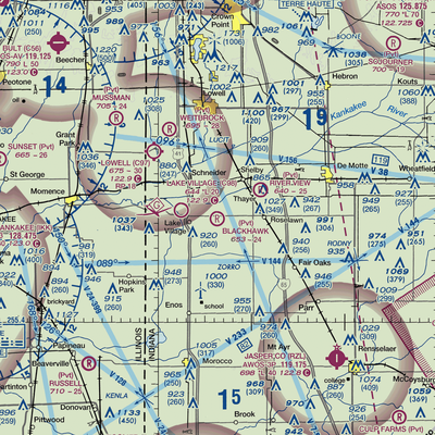 Blackhawk Airport (IN39) VFR Sectional  Gaming Mouse Pad