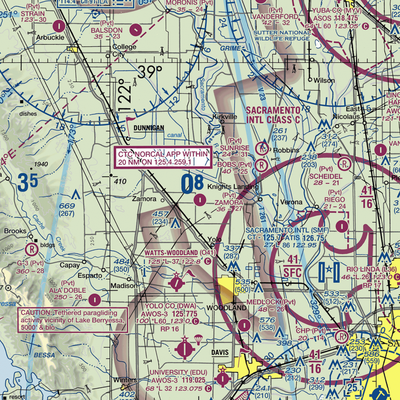 Zamora Airport (97CA) VFR Sectional  Gaming Mouse Pad