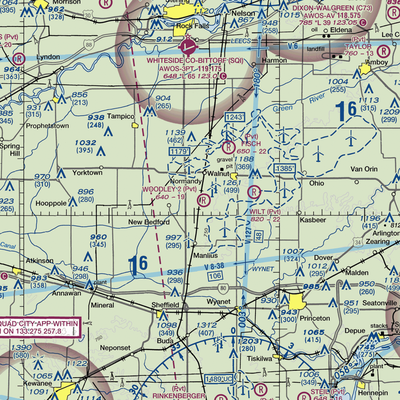 Woodley 2 Airport (5IL8) VFR Sectional  Gaming Mouse Pad