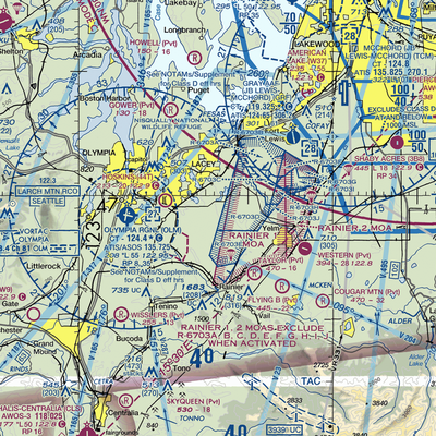 P-L Ranch Airport (08WA) VFR Sectional  Gaming Mouse Pad