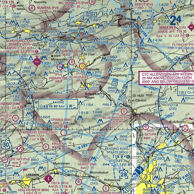 Hillview Airport (2PA2) VFR Sectional  Gaming Mouse Pad