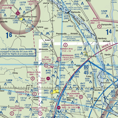 Hermann-Faulk Airfield (54MO) VFR Sectional  Gaming Mouse Pad