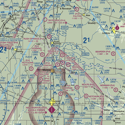 L&L Airport (OK89) VFR Sectional  Gaming Mouse Pad