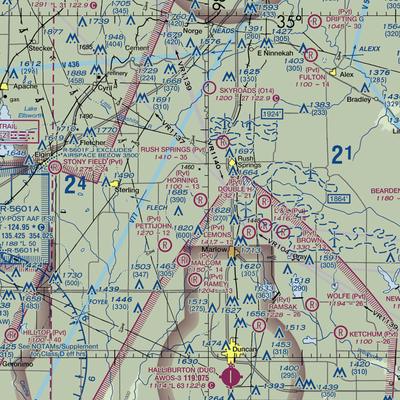 Horning Farms Airstrip (92OK) VFR Sectional  Gaming Mouse Pad