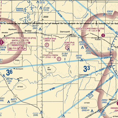 Fourth Creek Ranch Airport (TS79) VFR Sectional  Gaming Mouse Pad