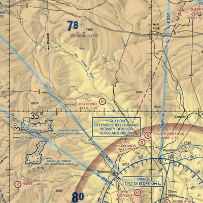 Big Chino Airstrip (AZ09) VFR Sectional  Gaming Mouse Pad