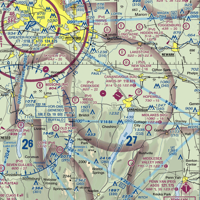 Turnbull Airport (48NY) VFR Sectional  Gaming Mouse Pad