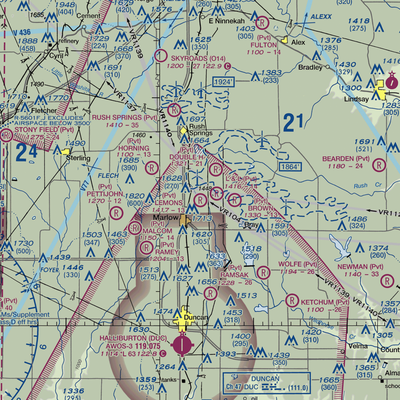 Lemons Airstrip (61OK) VFR Sectional  Gaming Mouse Pad