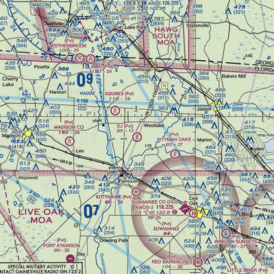 DJ Farm Airport (FA93) VFR Sectional  Gaming Mouse Pad