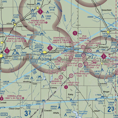 South Farm Airport (32OK) VFR Sectional  Gaming Mouse Pad