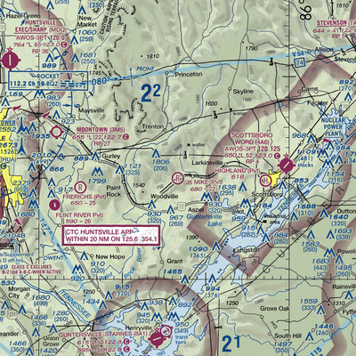 J5 Mike Airport (4AL5) VFR Sectional  Gaming Mouse Pad