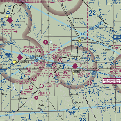 Canadian River Corrientes Airport (OK10) VFR Sectional  Gaming Mouse Pad