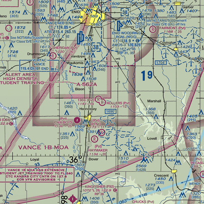 Rollers Airport (OK48) VFR Sectional  Gaming Mouse Pad