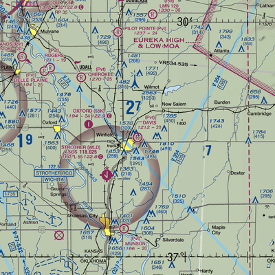 Davis Field (2KS4) VFR Sectional  Gaming Mouse Pad