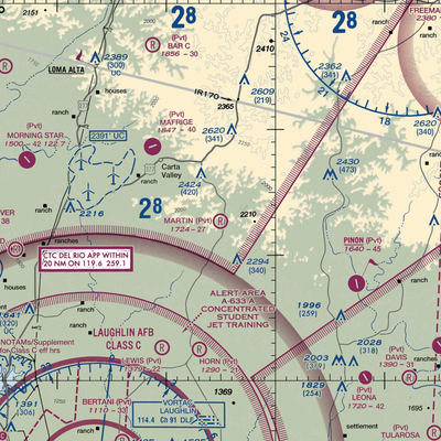 Martin Ranch Airport (65TS) VFR Sectional  Gaming Mouse Pad