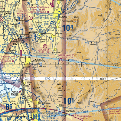 Musselman Airstrip (UT01) VFR Sectional  Gaming Mouse Pad