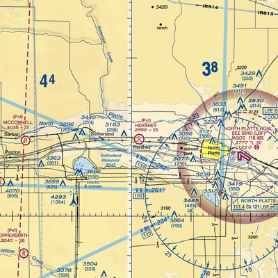 Hershey Flying Service Field Airport (NE64) VFR Sectional  Gaming Mouse Pad