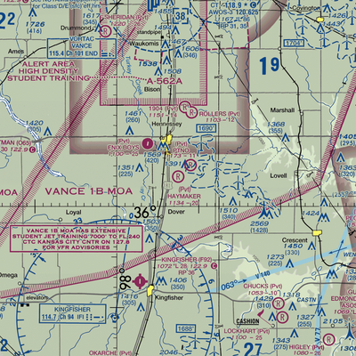 Haymaker Airport (34OK) VFR Sectional  Gaming Mouse Pad