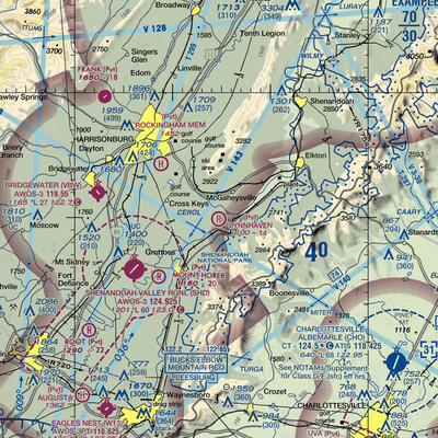 Lynnhaven Field (VA49) VFR Sectional  Gaming Mouse Pad