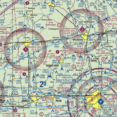 Lost Airfield (71LA) VFR Sectional  Gaming Mouse Pad