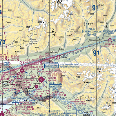 Crag Mountain Airport (52AK) VFR Sectional  Gaming Mouse Pad