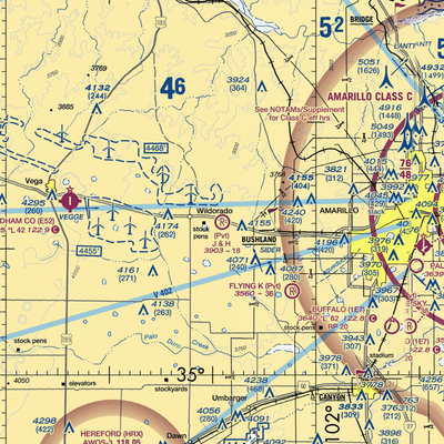 J & H Airport (5TS7) VFR Sectional  Gaming Mouse Pad