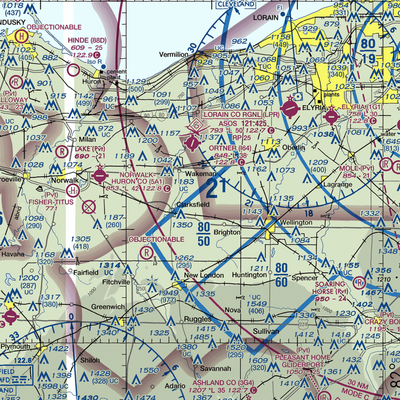 Ross Airport (26OH) VFR Sectional  Gaming Mouse Pad