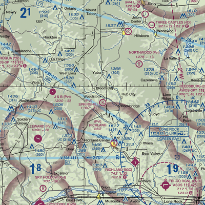 Springhill Field Airport (7WI7) VFR Sectional  Gaming Mouse Pad