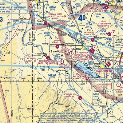 Weitz Airport (ID10) VFR Sectional  Gaming Mouse Pad