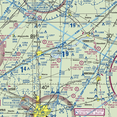 Sugar Hollow RLA Airport (IL27) VFR Sectional  Gaming Mouse Pad