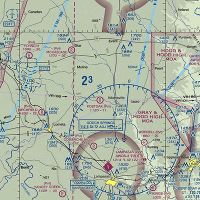 Postoak Airport (76TA) VFR Sectional  Gaming Mouse Pad