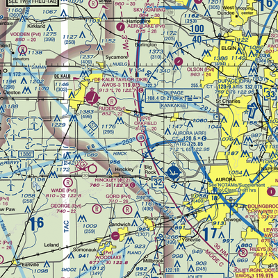 Oakfield RLA Airport (IL85) VFR Sectional  Gaming Mouse Pad