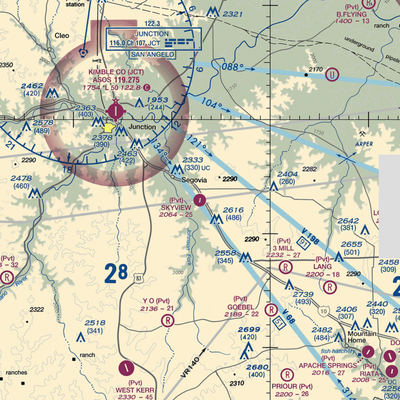 Skyview Ranch Airport (7TA6) VFR Sectional  Gaming Mouse Pad