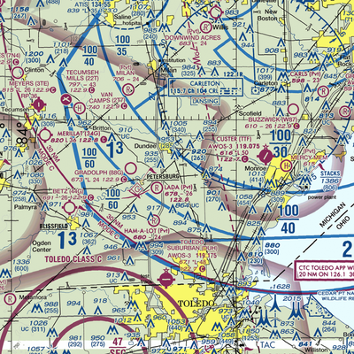 Rado's Crossing Airport (MI12) VFR Sectional  Gaming Mouse Pad