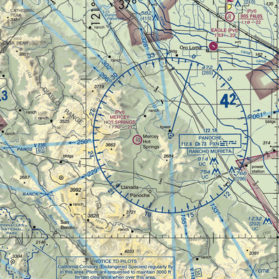 Mercey Hot Springs Airport (CN22) VFR Sectional  Gaming Mouse Pad