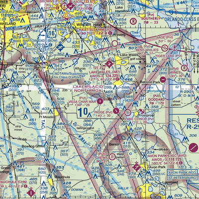 Jubilee Acres Airport (FD10) VFR Sectional  Gaming Mouse Pad