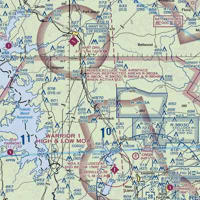 Hodges Airfield (US-0286) VFR Sectional  Gaming Mouse Pad