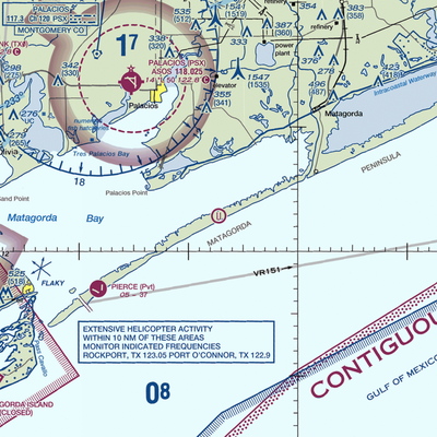 Matagorda Peninsula Airport (US-0261) VFR Sectional  Gaming Mouse Pad