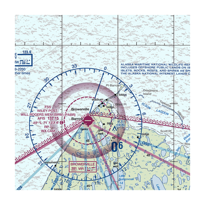 Point Barrow LRRS Airstrip (US-0252) VFR Sectional  Gaming Mouse Pad