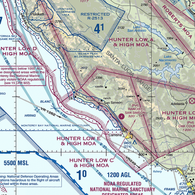 Hearst Ranch Airport (US-0249) VFR Sectional  Gaming Mouse Pad