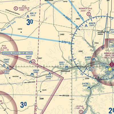 F-6 Ranch Air Field (US-0137) VFR Sectional  Gaming Mouse Pad